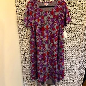 NWT LuLaRoe Carly MIDI Bold Print Dress Large
